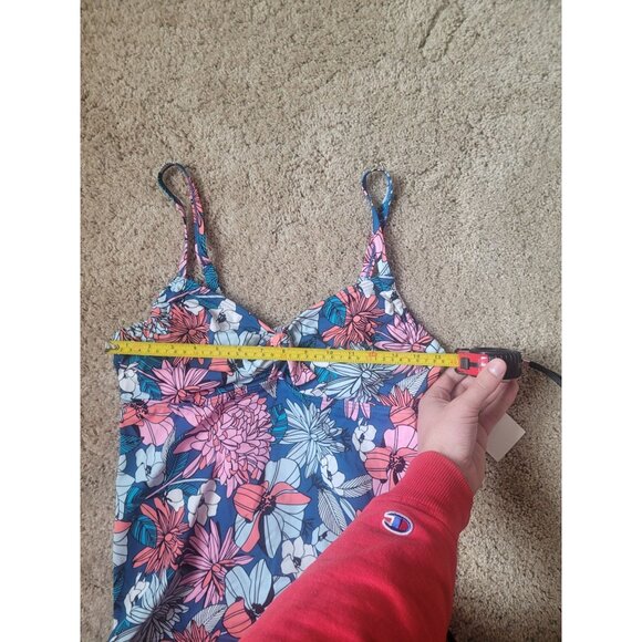 NWT‎ Swimsuit For All Women's Floral Strapped Bathing Suit Tankini Size 10C/D - Picture 3 of 7